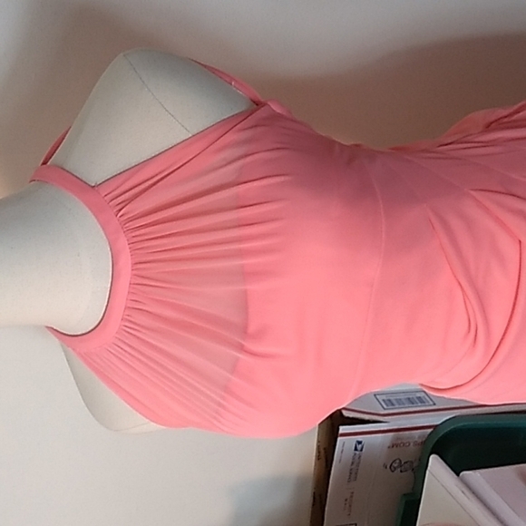 David's Bridal peach color 4 prom wedding bridesmaid mother bride dress formal - Picture 4 of 6